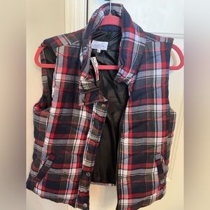 Bling Boutique Plaid Vest size Medium